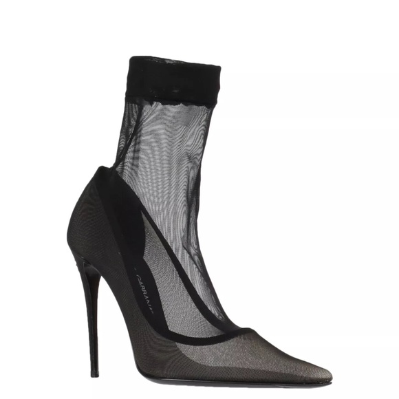 KIM DOLCE&GABBANA Stretch tulle ankle boots $975 - Picture 3 of 15